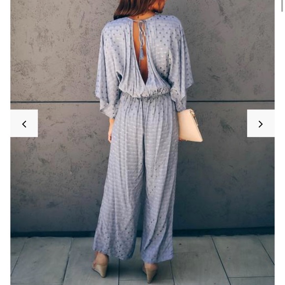 VICI COLLECTION - Cosmos Polka Dot Twist Jumpsuit - Picture 10 of 13